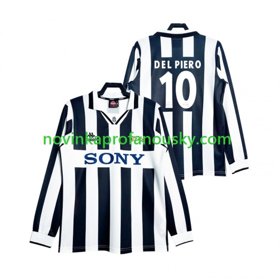 Juventus Dres DEL PIERO 10 1997 Retro Domácí Fotbalové Dresy pro Muže Dlouhý rukáv
