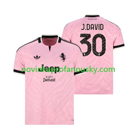Juventus Dres Jonathan David 30 Venkovní Fotbalové Dresy pro Muže 2026-2027 Krátký rukáv