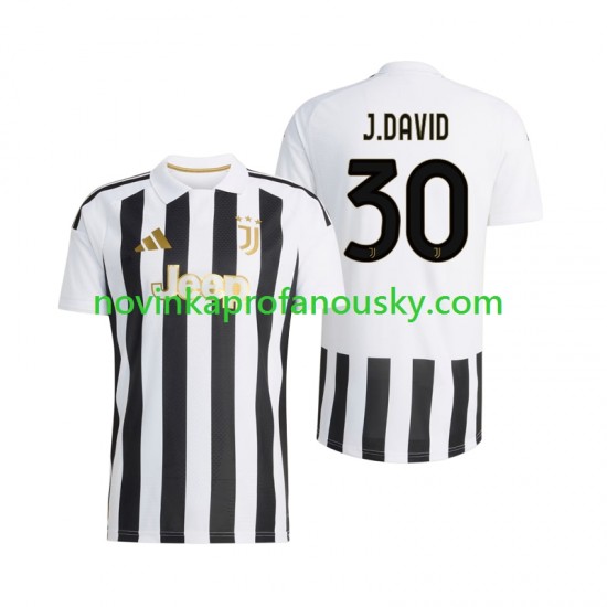 Juventus Dres Jonathan David 30 Domácí Fotbalové Dresy pro Muže 2026-2027 Krátký rukáv