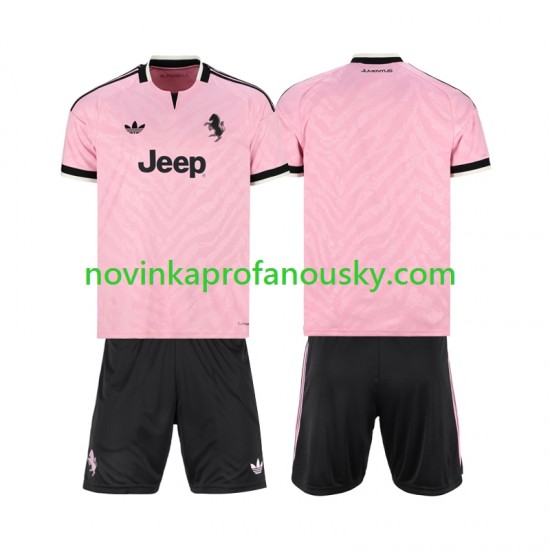Juventus Dres Venkovní Fotbalové Dresy pro Děti 2026-2027 Krátký rukáv