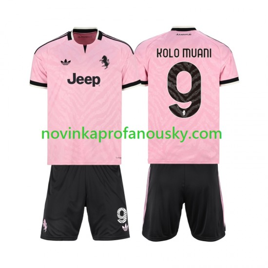 Juventus Dres Randal Kolo Muani 9 Venkovní Fotbalové Dresy pro Děti 2026-2027 Krátký rukáv
