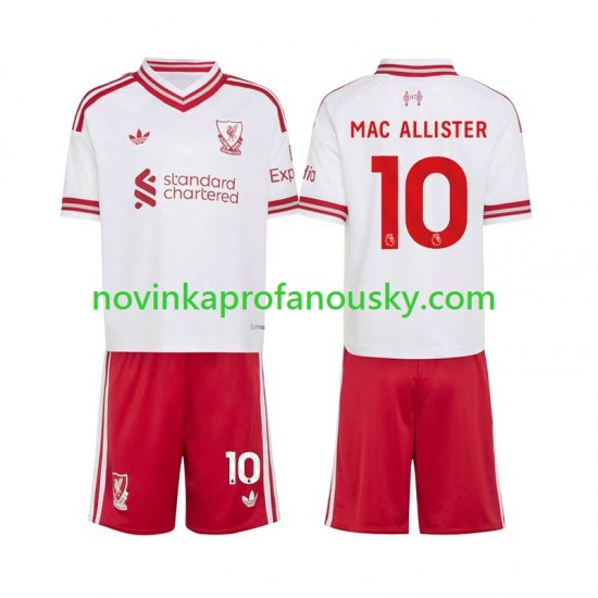 Liverpool Dres Alexis Mac Allister 10 Venkovní Fotbalové Dresy pro Děti 2026-2027 Krátký rukáv