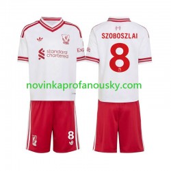 Liverpool Dres Dominik Szoboszlai 8 Venkovní Fotbalové Dresy pro Děti 2026-2027 Krátký rukáv