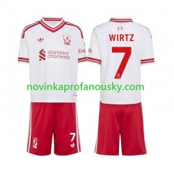 Liverpool Dres Florian Wirtz 7 Venkovní Fotbalové Dresy pro Děti 2026-2027 Krátký rukáv