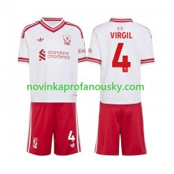 Liverpool Dres Virgil van Dijk 4 Venkovní Fotbalové Dresy pro Děti 2026-2027 Krátký rukáv