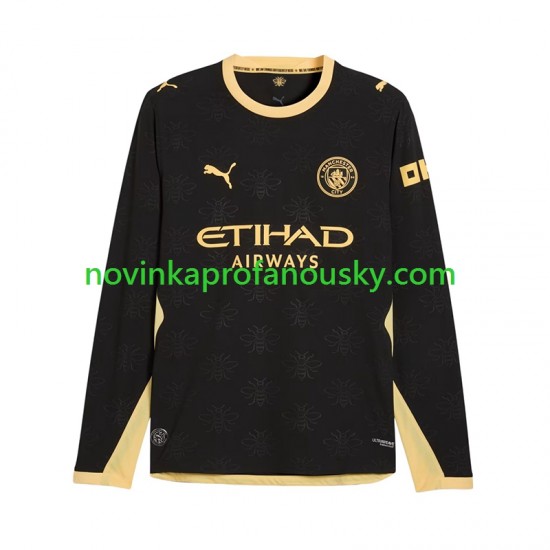 Manchester City Dres Venkovní Fotbalové Dresy pro Muže 2026-2027 Dlouhý rukáv
