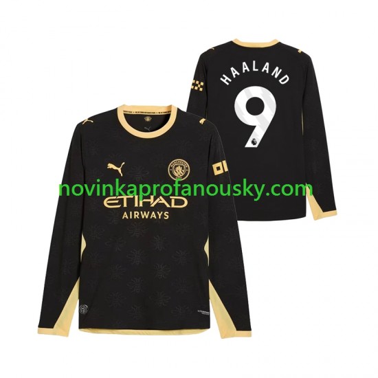 Manchester City Dres Erling Haaland 9 Venkovní Fotbalové Dresy pro Muže 2026-2027 Dlouhý rukáv