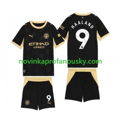 Manchester City Dres Erling Haaland 9 Venkovní Fotbalové Dresy pro Děti 2026-2027 Krátký rukáv
