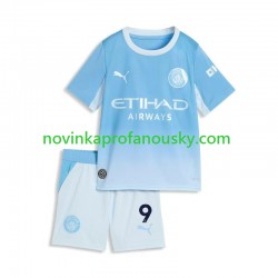 Manchester City Dres Erling Haaland 9 Domácí Fotbalové Dresy pro Děti 2026-2027 Krátký rukáv