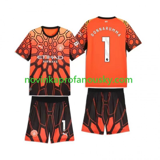 Manchester City Dres Gianluigi Donnarumma 1 Brankářské Alternativní Fotbalové Dresy pro Děti 2026-2027 Krátký rukáv