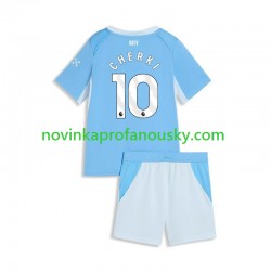 Manchester City Dres Rayan Cherki 10 Domácí Fotbalové Dresy pro Děti 2026-2027 Krátký rukáv