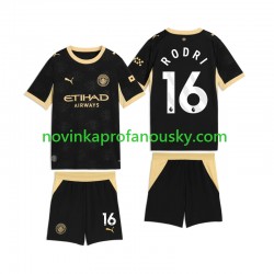 Manchester City Dres Rodri 16 Venkovní Fotbalové Dresy pro Děti 2026-2027 Krátký rukáv