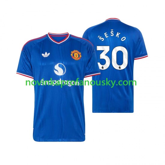 Manchester United Dres Benjamin Sesko 30 Venkovní Fotbalové Dresy pro Muže 2026-2027 Krátký rukáv