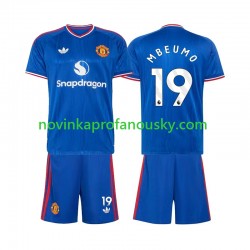 Manchester United Dres Bryan Mbeumo 19 Venkovní Fotbalové Dresy pro Děti 2026-2027 Krátký rukáv