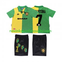 Manchester United Dres CANTONA 7 1992 Retro Alternativní Fotbalové Dresy pro Děti 1994 Krátký rukáv