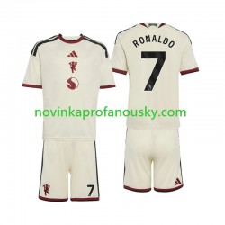 Manchester United Dres Cristiano Ronaldo 7 Alternativní Fotbalové Dresy pro Děti 2026-2027 Krátký rukáv