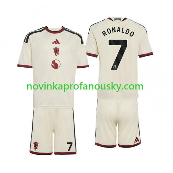 Manchester United Dres Cristiano Ronaldo 7 Alternativní Fotbalové Dresy pro Děti 2026-2027 Krátký rukáv