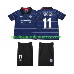 Manchester United Dres GIGGS 11 2000 Retro Venkovní Fotbalové Dresy pro Děti 1999 Krátký rukáv