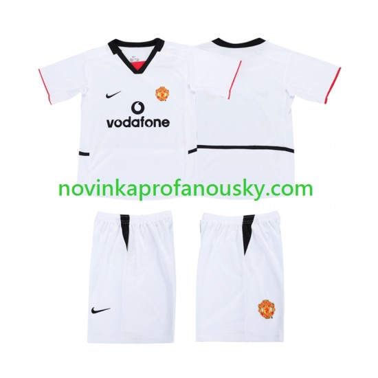 Manchester United Dres 2003 Venkovní Fotbalové Dresy pro Děti 2002 Krátký rukáv