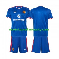 Manchester United Dres Venkovní Fotbalové Dresy pro Děti 2026-2027 Krátký rukáv
