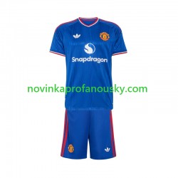 Manchester United Dres Venkovní Fotbalové Dresy pro Děti 2026-2027 Krátký rukáv