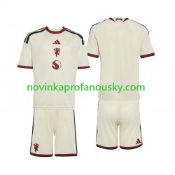 Manchester United Dres Alternativní Fotbalové Dresy pro Děti 2026-2027 Krátký rukáv