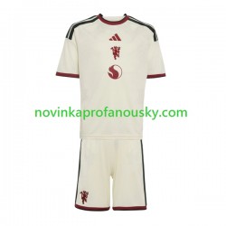 Manchester United Dres Alternativní Fotbalové Dresy pro Děti 2026-2027 Krátký rukáv