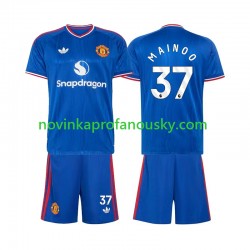 Manchester United Dres Kobbie Mainoo 37 Venkovní Fotbalové Dresy pro Děti 2026-2027 Krátký rukáv