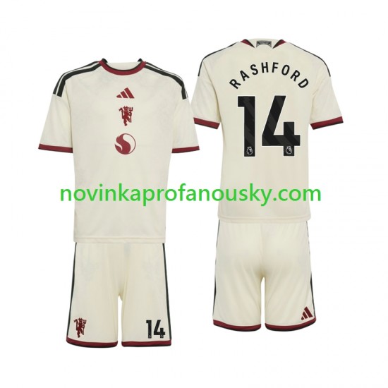 Manchester United Dres Marcus Rashford 14 Alternativní Fotbalové Dresy pro Děti 2026-2027 Krátký rukáv