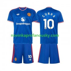 Manchester United Dres Matheus Cunha 10 Venkovní Fotbalové Dresy pro Děti 2026-2027 Krátký rukáv