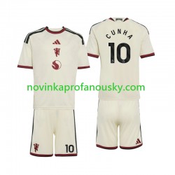Manchester United Dres Matheus Cunha 10 Alternativní Fotbalové Dresy pro Děti 2026-2027 Krátký rukáv