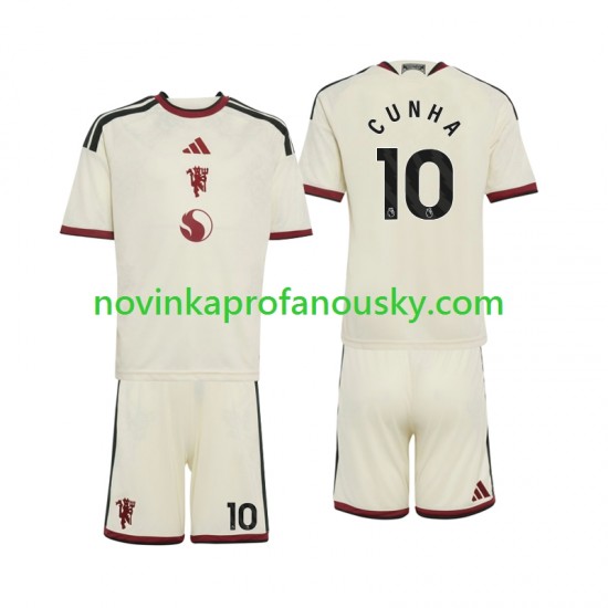 Manchester United Dres Matheus Cunha 10 Alternativní Fotbalové Dresy pro Děti 2026-2027 Krátký rukáv