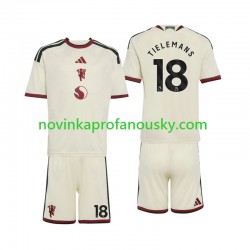 Manchester United Dres Youri Tielemans 18 Alternativní Fotbalové Dresy pro Děti 2026-2027 Krátký rukáv