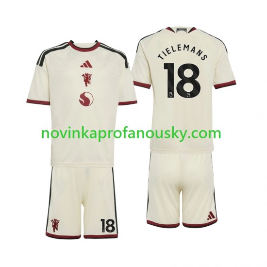 Manchester United Dres Youri Tielemans 18 Alternativní Fotbalové Dresy pro Děti 2026-2027 Krátký rukáv