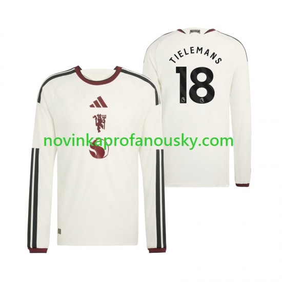 Manchester United Dres Youri Tielemans 18 Alternativní Fotbalové Dresy pro Muže 2026-2027 Dlouhý rukáv