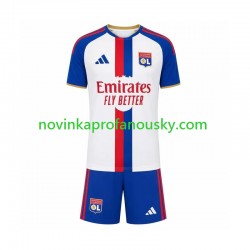 Olympique Lyonnais Dres Venkovní Fotbalové Dresy pro Děti 2026-2027 Krátký rukáv