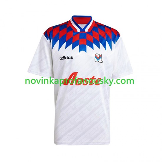 Olympique Lyonnais Dres 1995 1996 Retro Domácí Fotbalové Dresy pro Muže Krátký rukáv