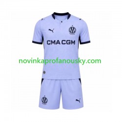Olympique Marseille Dres Alternativní Fotbalové Dresy pro Děti 2026-2027 Krátký rukáv