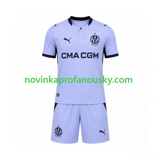 Olympique Marseille Dres Alternativní Fotbalové Dresy pro Děti 2026-2027 Krátký rukáv