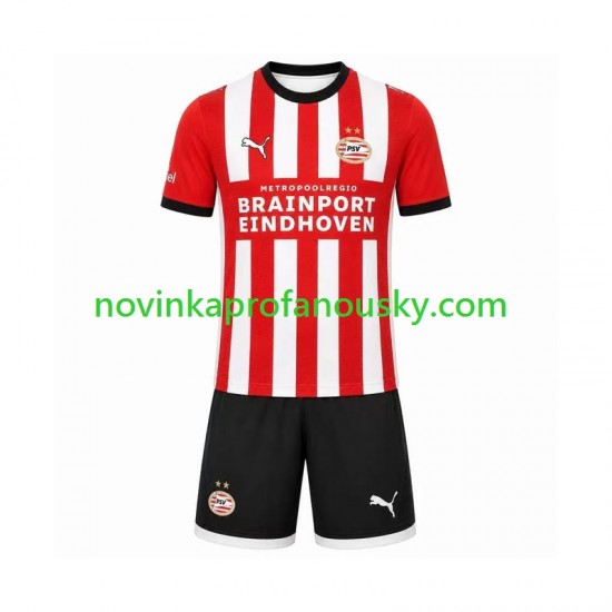 PSV Eindhoven Dres Domácí Fotbalové Dresy pro Děti 2026-2027 Krátký rukáv