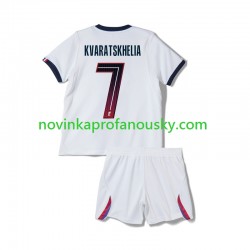 Paris Saint-Germain Dres Khvicha Kvaratskhelia 7 Venkovní Fotbalové Dresy pro Děti 2026-2027 Krátký rukáv