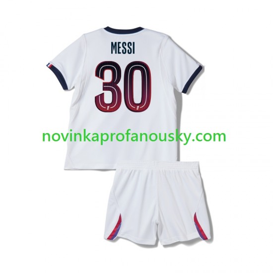 Paris Saint-Germain Dres Lionel Messi 30 Venkovní Fotbalové Dresy pro Děti 2026-2027 Krátký rukáv