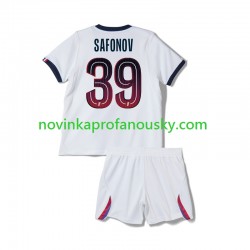 Paris Saint-Germain Dres Matvey Safonov 39 Venkovní Fotbalové Dresy pro Děti 2026-2027 Krátký rukáv