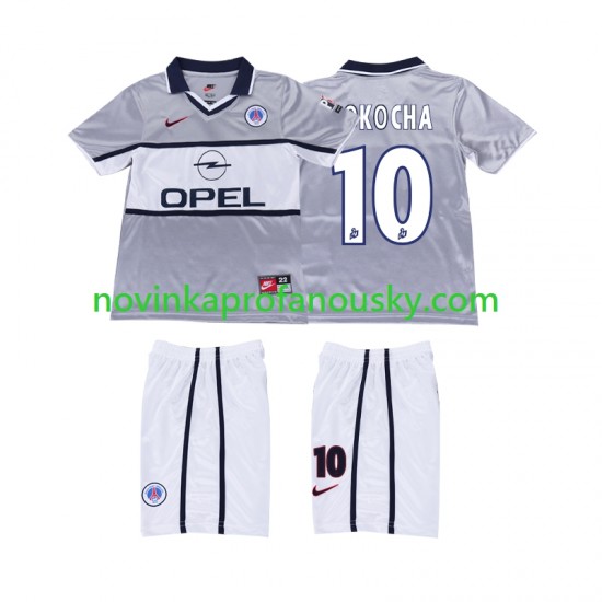 Paris Saint-Germain Dres OKOCHA 10 2000 2001 Retro Venkovní Fotbalové Dresy pro Děti Krátký rukáv
