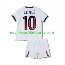 Paris Saint-Germain Dres Ousmane Dembele 10 Venkovní Fotbalové Dresy pro Děti 2026-2027 Krátký rukáv
