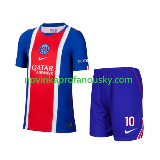 Paris Saint-Germain Dres Ousmane Dembele 10 Domácí Fotbalové Dresy pro Děti 2026-2027 Krátký rukáv