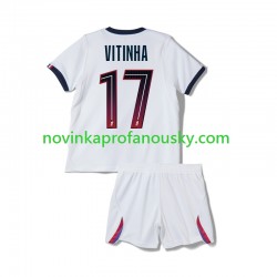 Paris Saint-Germain Dres Vitinha 17 Venkovní Fotbalové Dresy pro Děti 2026-2027 Krátký rukáv