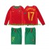 Portugalsko Dres Cristiano Ronaldo 17 Retro Domácí Fotbalové Dresy pro Děti 2004 Dlouhý rukáv