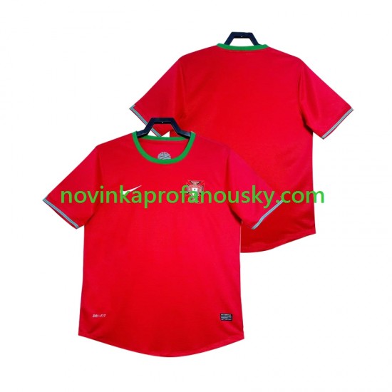 Portugalsko Dres 2012 Retro Domácí Fotbalové Dresy pro Muže Krátký rukáv