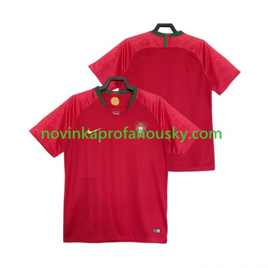 Portugalsko Dres 2018 Retro Domácí Fotbalové Dresy pro Muže Krátký rukáv